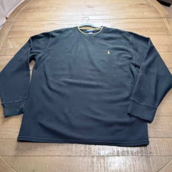 Polo Ralph Lauren Men’s Waffle Knit Long Sleeve Sweater 2XL Black - Picture 5 of 10